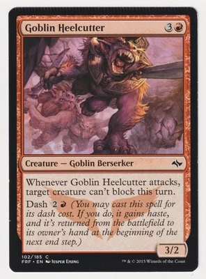 Crimped Goblin Heelcutter MP Fate Reforged 2015 MTG Magic Factory Error Misprint - Image 1 of 2