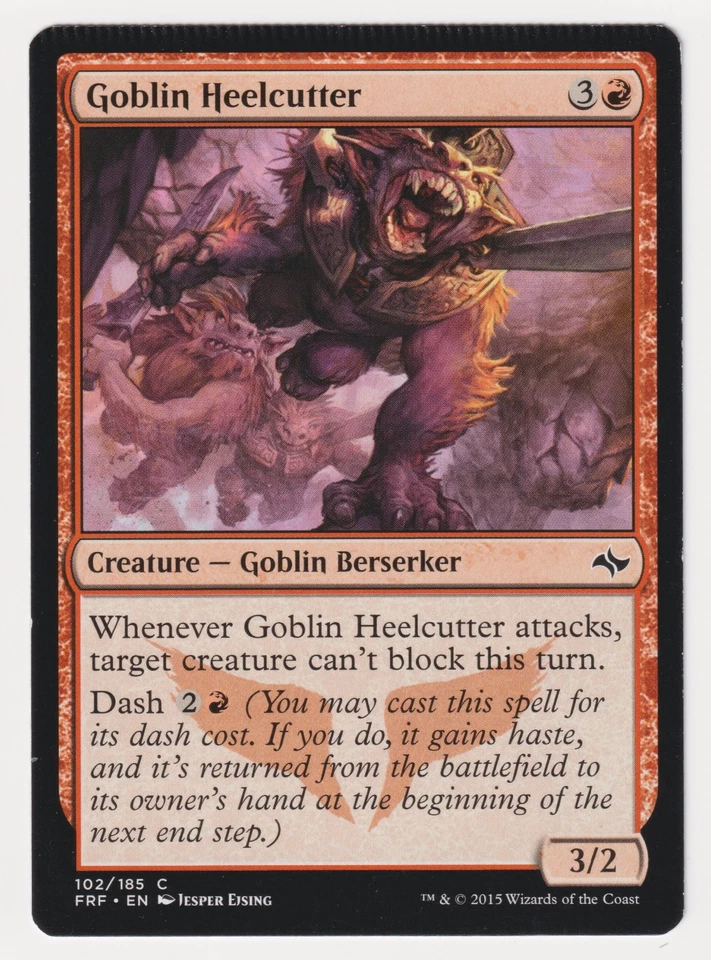 Crimped Goblin Heelcutter MP Fate Reforged 2015 MTG Magic Factory Error Misprint - Image 1 of 2