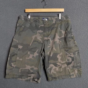 North Face Shorts Men 40 Green Camo Cargo Ripstop Utility Military Y2K - Picture 1 of 11