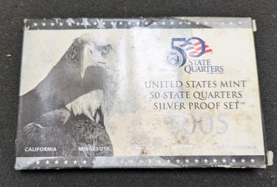 United States Mint Silver Proof Set 2005 90% Silver - Image 1 of 4