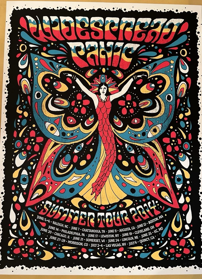 Gira de Verano Widespread Panic 2014 Póster RARO Oficial WSP artista firmado  Foto 1 de 1