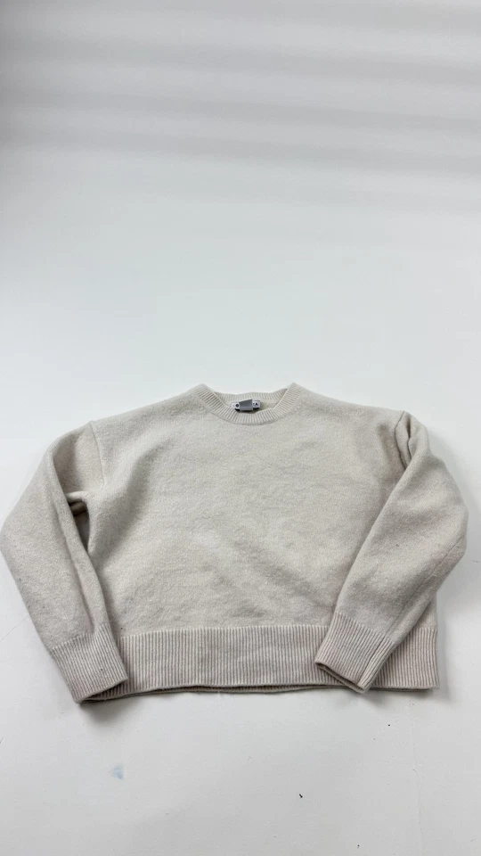 Suéter Athleta Mujer Pequeño Beige Lana Merino Cachemira Cuello Redondo Pullover Foto 1 de 4