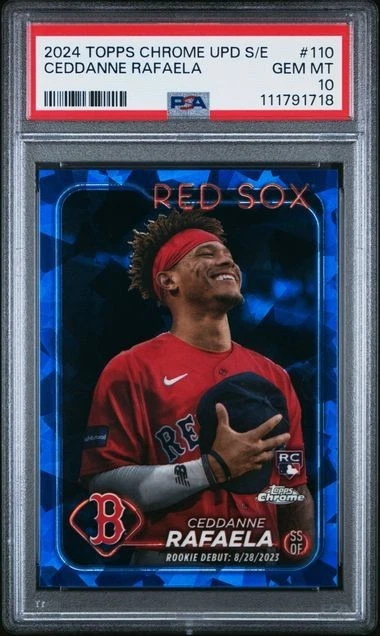 2024 Topps Chrome Update Sapphire Ceddanne Rafaela Rookie Debut🔥PSA 10🔥POP 4🔥 - Image 1 of 2