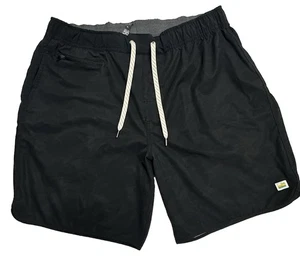 Vuori Men's XL Banks Shorts Black Camo 7" Inseam Unlined V330 Zip Pocket Workout - Picture 1 of 10