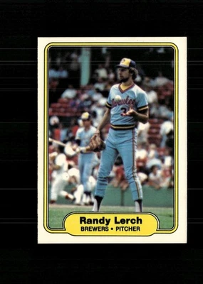 Randy Lerch 1982 Fleer Baseball Card #147 Milwaukee Brewers + Fast Free Ship - Image 1 of 2