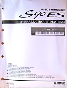 Yamaha S90 ES Synthesizer Original Overall Circuit Diagram & Schematics in Cover - Picture 1 of 1
