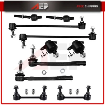 10 piezas para Volvo S60 2001-2007 suspensión de rótula de extremo de varilla de amarre delantera trasera Foto 1 de 4