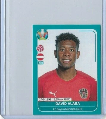 Panini Euro Em 2020 Preview Sticker Austria Aut10 David Alaba Rookie Blue - Image 1 of 2