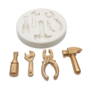 Hammer Tool Silicone Fondant Mold Wrench Cake Chocolate Sugarcraft Baking Moulds - Picture 1 of 6