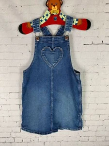 & Vestido Denim Talla 7-8Y Niña Niño Pequeño Como 3-4T Mono Jean Corazón (A69) - Imagen 1 de 8