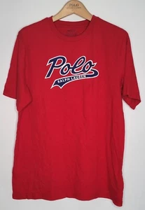 Polo RALPH LAUREN Boys 5 POLO Graphic T SHIRT Red Cotton Tee Short Sleeve Shirt - Picture 1 of 24