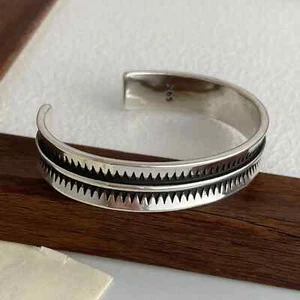 EDLES Armband 925 SILBER massiv Armkette Ring breiter ARMREIF Armzange Zirkonia - Bild 1 von 6