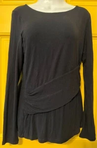 Cabi schwarz Langarm drapiert vorne Top Stil 946 Karriere Frau Büro Abend - Bild 1 von 6