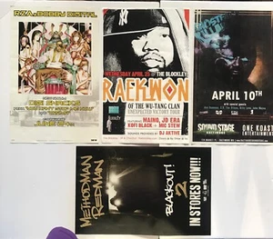 🔥WU-Tang Clan Concert Poster Lot Original RZA Ghostface Raekwon Meth & Red - Picture 1 of 5