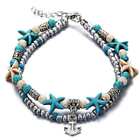 New 2 Layer Anklet Boho Ankle Bracelet Adjustable Turquoise Foot Chain Beach
