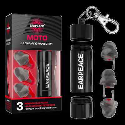 Earpeace Moto High Fidelity Earplugs Ear Protection Plugs Standard Or Petite • 41.75€