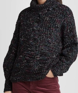🧷 Girls' Chenille Cable Knit Sweater -  Black XL, Girl's Art Class - Picture 1 of 2