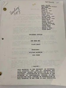 ORIGINAL MOVIE SCRIPT- THE HARD WAY- 1990- ROB COHEN - Picture 1 of 8
