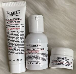 Kiehl's Travel Set Ultra Facial Cleanser, Toner & Cream All Skin Types
