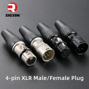Conector equilibrado de audio HiFi Hágalo usted mismo NUTRICK REAN 4 pines XLR macho hembra 1 pieza - Imagen 1 de 14