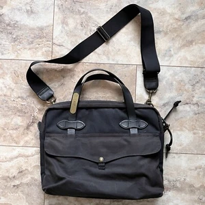FILSON Messenger Bag Black 70324 0715 P31811 Laptop Briefcase USA Made At Filson - Picture 1 of 24