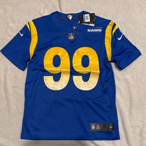 Nike Men’s Aaron Donald Blue Vapor Limited LA Los Angeles Rams Jersey Medium M - Picture 1 of 14