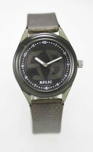 Relic Grande Tic Reloj Hombre Plástico Gris Goma Resistente Al Agua Pila Cuarzo - Imagen 1 de 3