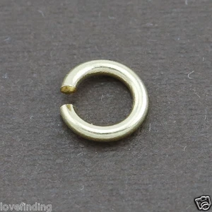 Anillo de salto abierto genuino de oro amarillo liso de 9 quilates 2 - 7 mm - 1 unidad - Imagen 1 de 4
