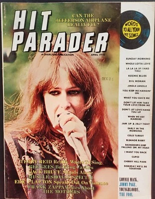 Hit Parader Magazine April 1970 Lonnie Mack Yungbloods The Mothers Jack Bruce - Image 1 of 4
