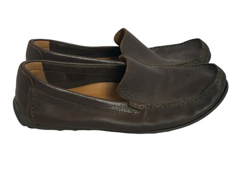 Mocassino Clarks uomo scarpa da guida pelle marrone casual slip on uomo taglia 12