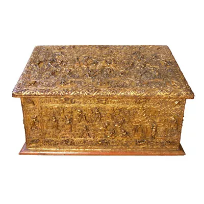 Antique Burmese Sadaik Manuscript Chest, 19th century. - Image 1 of 4