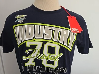 CAMISETA DIESEL For Successful Living NUEVA PARA HOMBRE 100% Algodón Azul Marino Talla XL Foto 1 de 4