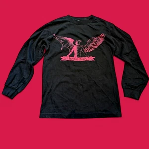 IMPERFECT ANGEL demonio diablo caído brillo Y2K gráfico algodón camiseta S M 4D - Imagen 1 de 6