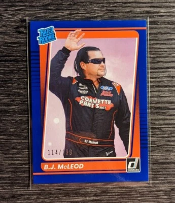 2022 Donruss Racing B.J. McLeod Rated Rookie Blue 114/199 - Image 1 of 3