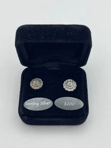 R.H. Macy & Co. Bridge Diamond 1/10 CTTW Cluster Earrings - Picture 1 of 3