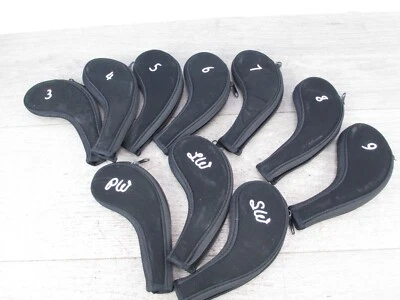 Golf Club Head Covers New Driver Black 3456789 PW,LW,SW - Image 1 of 3
