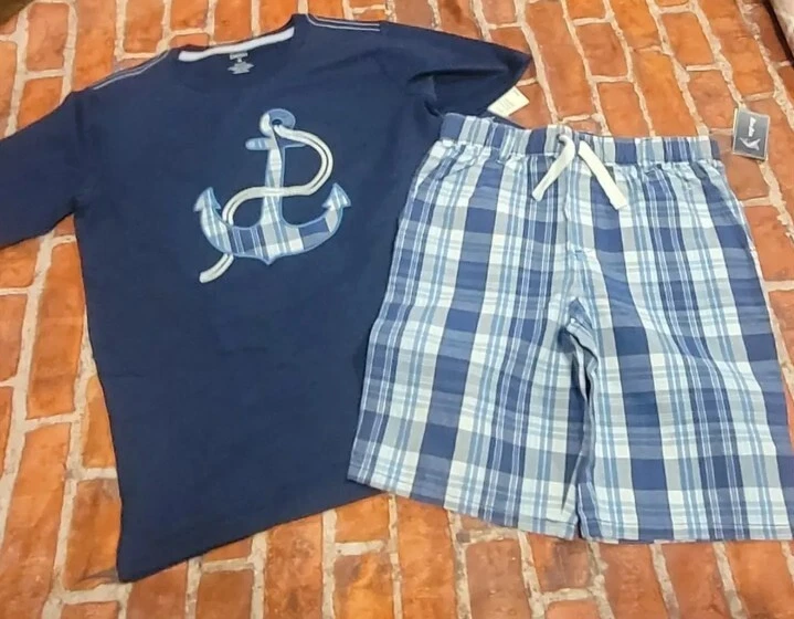 Conjunto de ancla Gymboree para niños talla 10 nuevo con etiquetas azul cielo traje de verano Foto 1 de 1