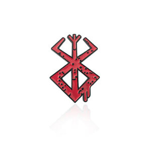 Berserk Guts Brand of Sacrifice Red Logo Symbol Alloy Enamel Badge Brooch Pin