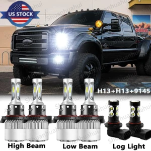 6pcs LED Headlight + Fog Light Bulbs Fit For Ford F250 F350 F450 2005-2019 6000K - Picture 1 of 12