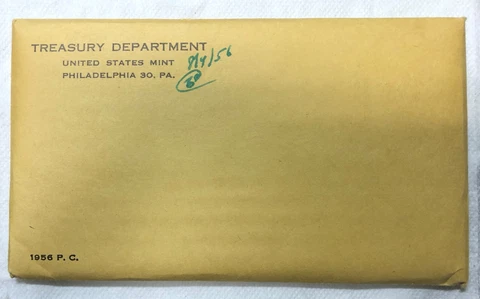 1956 United States Mint Proof Set. Sealed, Never Opened. OGP Cover