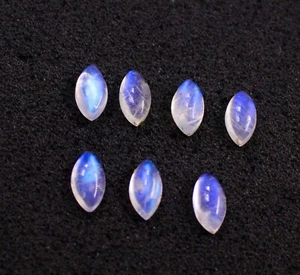 Natural Moonstone Loose Stone 7 Pcs Lot Gemstone For Jewelry Making - Picture 1 of 5