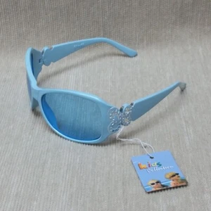 Butterfly Kids Collection Fashion Eyewear Sunglasses Blue Frame Blue Lens 2242 - Picture 1 of 3
