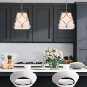 Uolfin Farmhouse Gold Pendant Light 4-Light Modern Kitchen Island Chandelier NEW - Picture 1 of 7
