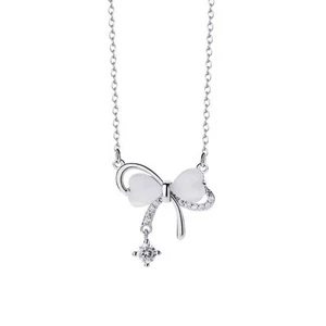 Everyday Fashion Cat's Eye Stone Alloy Necklace 41cm To 50cm Circumference - Picture 1 of 10