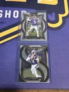 Jj McCarthy 2 Card Select Rookie Lot - Concourse & Premier Levels Vikings - Picture 1 of 2