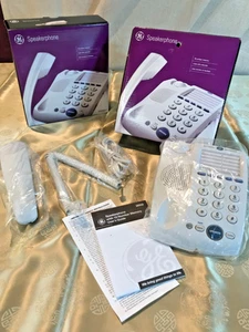 DWA Z NICH! NEW IN BOX GE Multi Memory SPEAKERPHONES Telefon przewodowy #29322GE1 - Zdjęcie 1 z 9