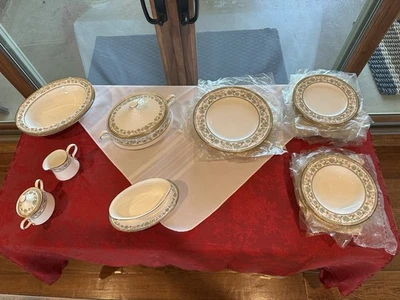 Noritake Sakura Pattern 9704 Rimmed Bone China Service for 12  - Image 1 of 4