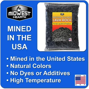 Natural Lava Rock Granules Volcanic 1/4"-1/2" for Gas Logs & Fireplaces 5lb 10lb - Picture 1 of 7