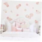 Watercolor Pink Polka Dots Wall Decals Peel and Stick Stickers Art Mural Decor 