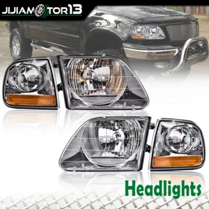 Fit For F150 Expedition 1997-03 Lightning Style Headlights & Corner Parking Lamp - Picture 1 of 8